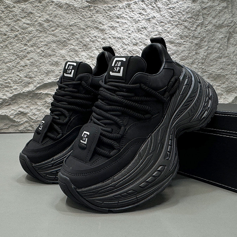 Rope Lace Panel Chunky Sole Sneakers