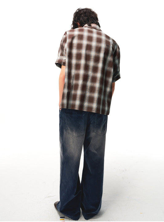 Checkered Shirt with Detachable Belt