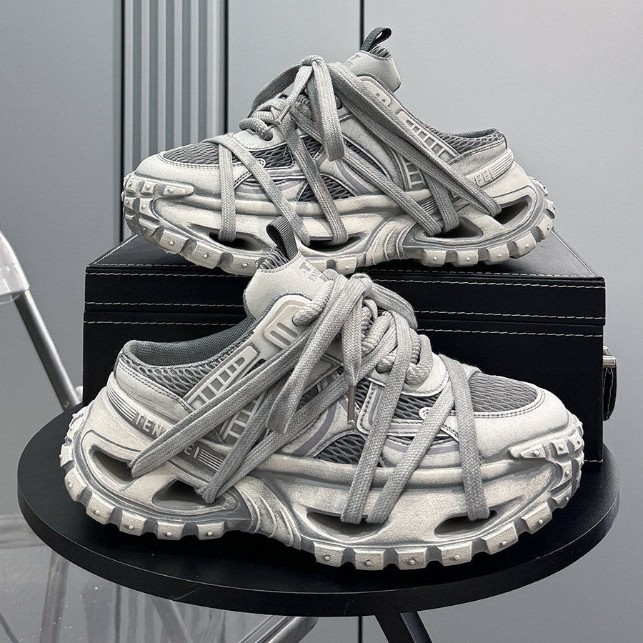 Chunky Platform Breathable Mules