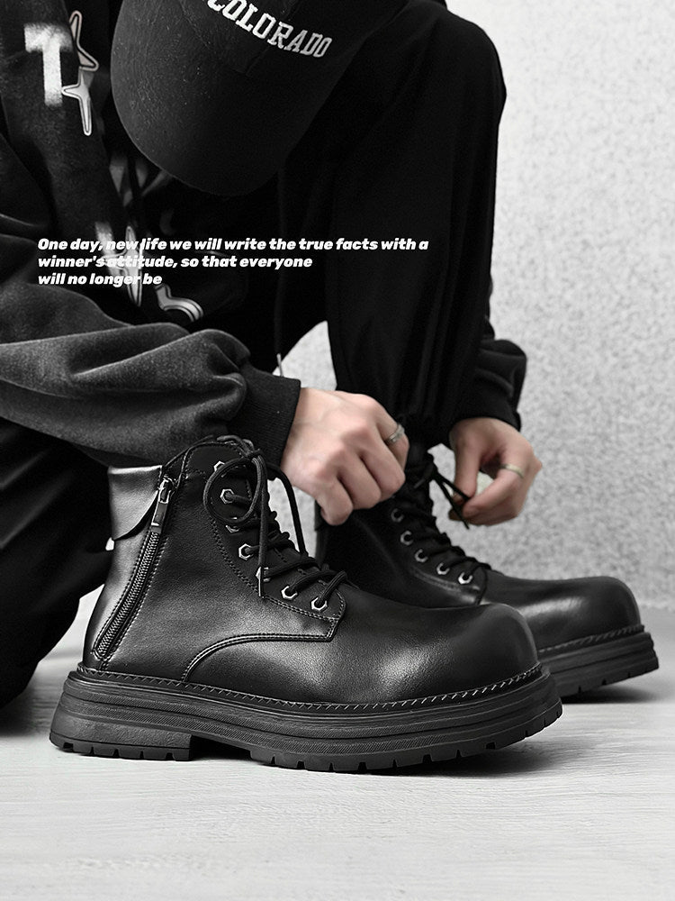 Chunky Platform Lace-Up Boots