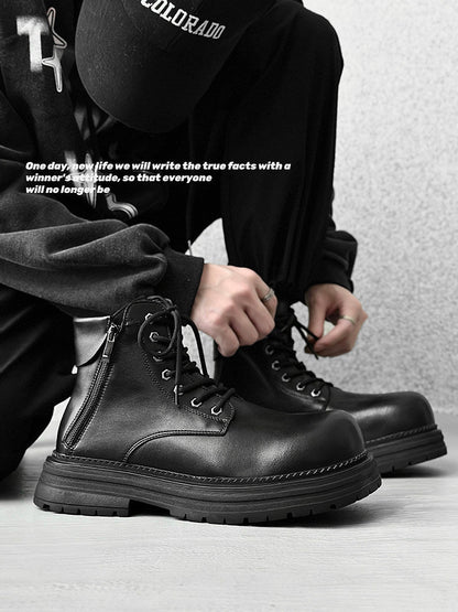 Chunky Platform Lace-Up Boots