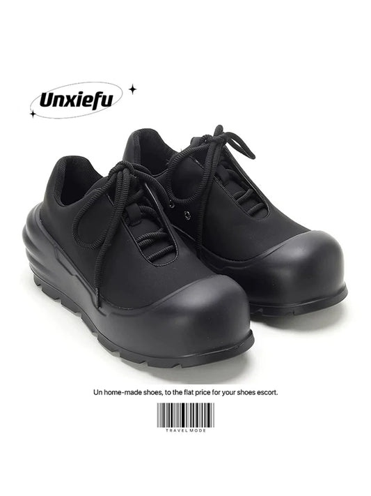 Black Samurai Image Chunky Sole Dad Sneakers