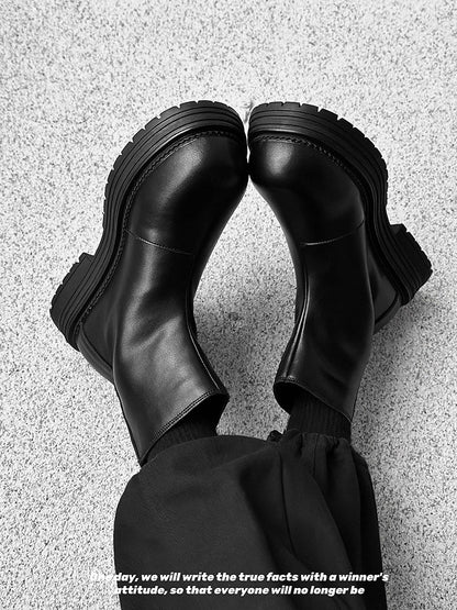 Platform Thick Sole Zipper Boots