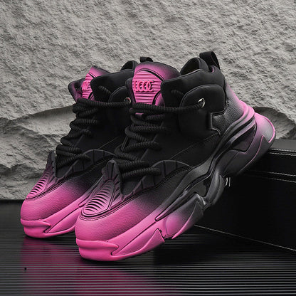 Gradient Sole Height-Increasing Dad Sneakers