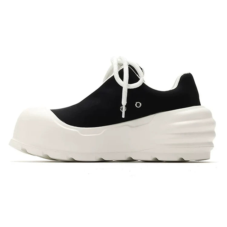 Black Samurai Image Chunky Sole Dad Sneakers
