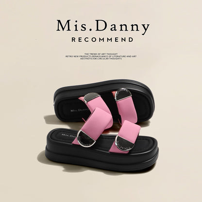 One-Strap Thick-Sole Platform Sandals