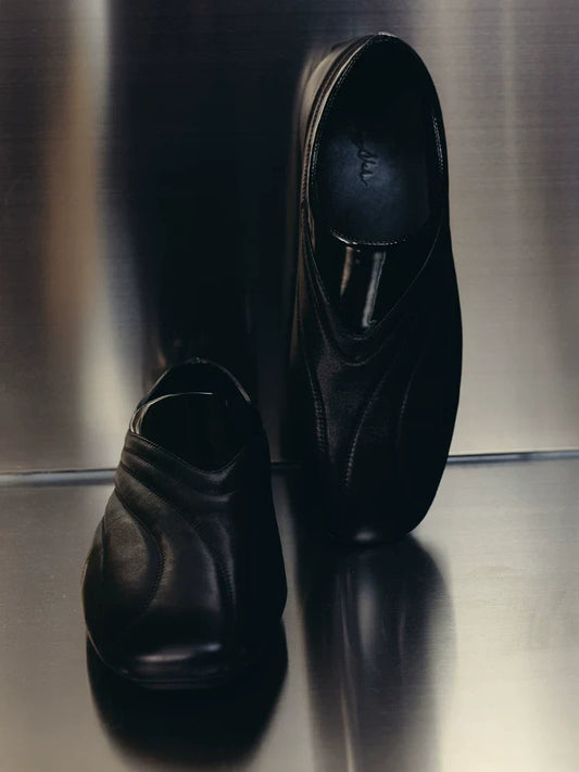 Streamlined Low-Profile Leather Slip-On Shoes