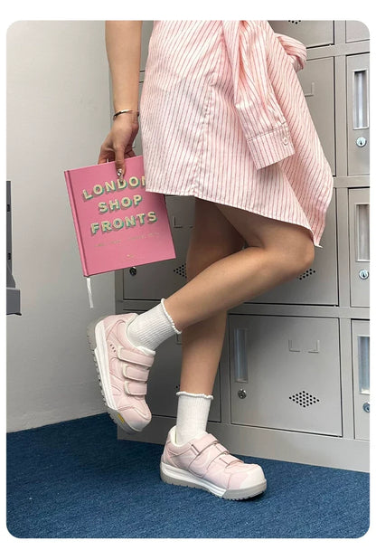 EuroPack Triple‑Strap Color Sneakers