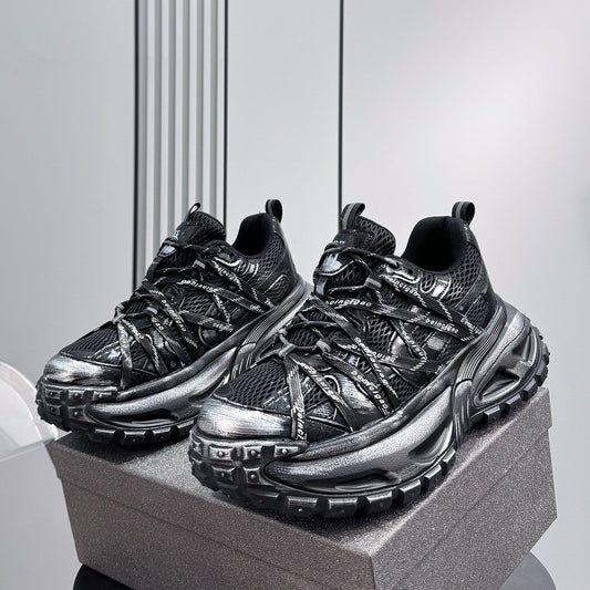 Mesh Rope Lace Chunky Sole Sneakers