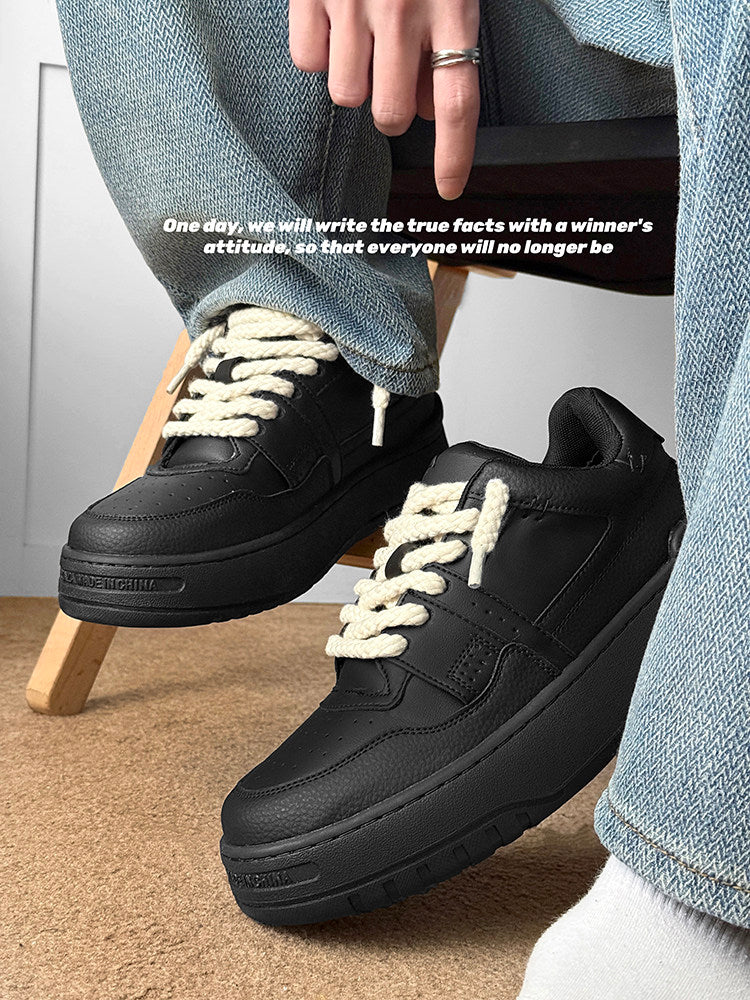 Chunky Platform Sneakers with Rope Laces