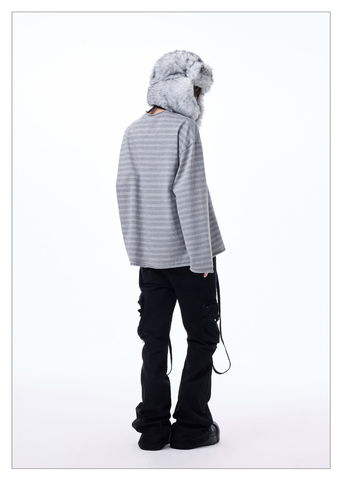 Striped Cotton Crewneck Long-sleeve T-shirt