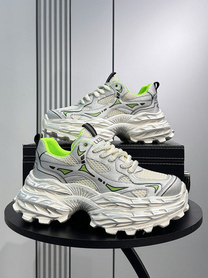 Mesh Panel Chunky Sole Sneakers