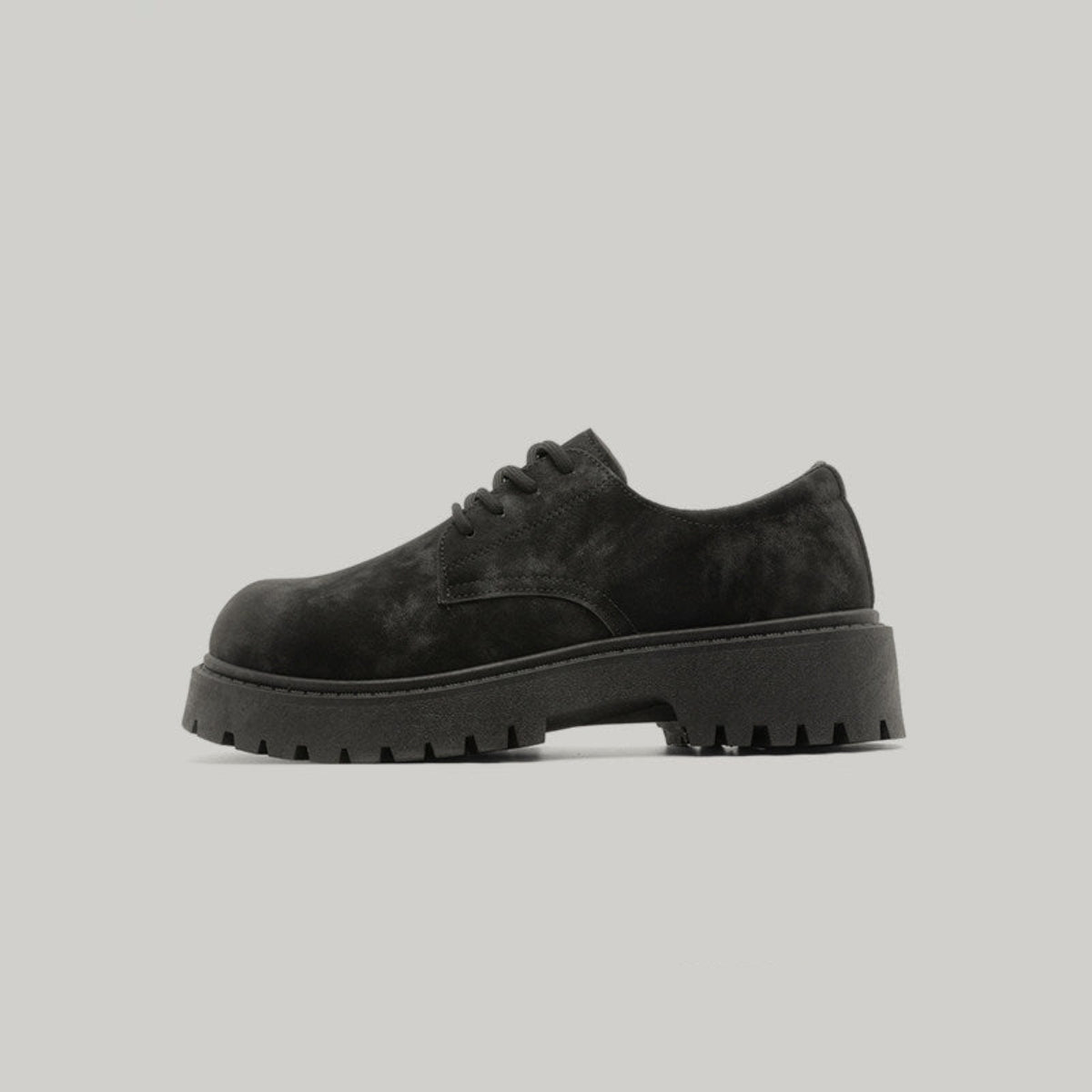 Matte Chunky Sole Lace-Up Shoes