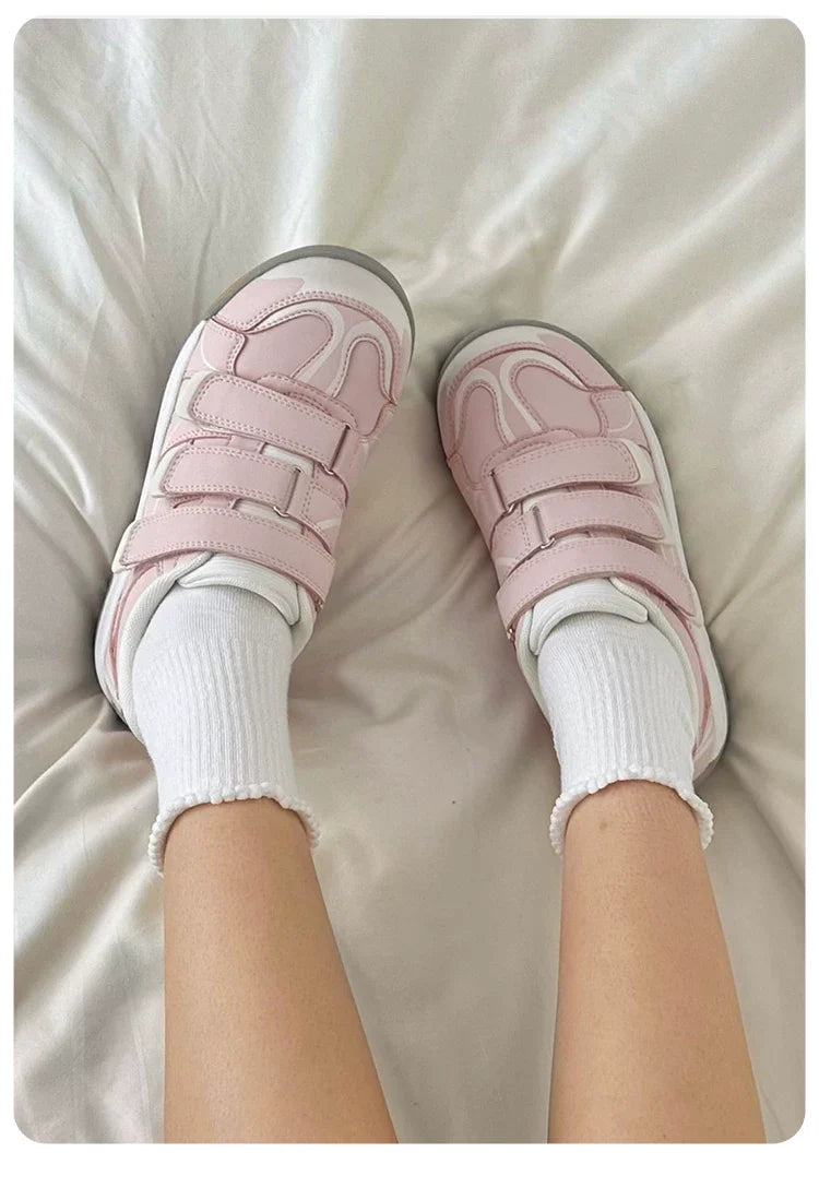 EuroPack Triple‑Strap Color Sneakers