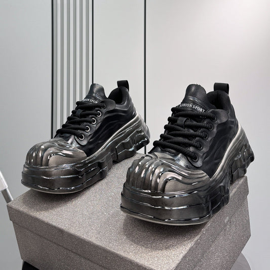 Metallic Gradient Sole Sneakers