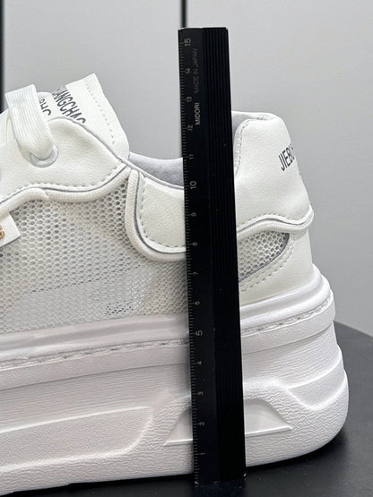 Chunky Platform Mesh Lace-Up Sneakers