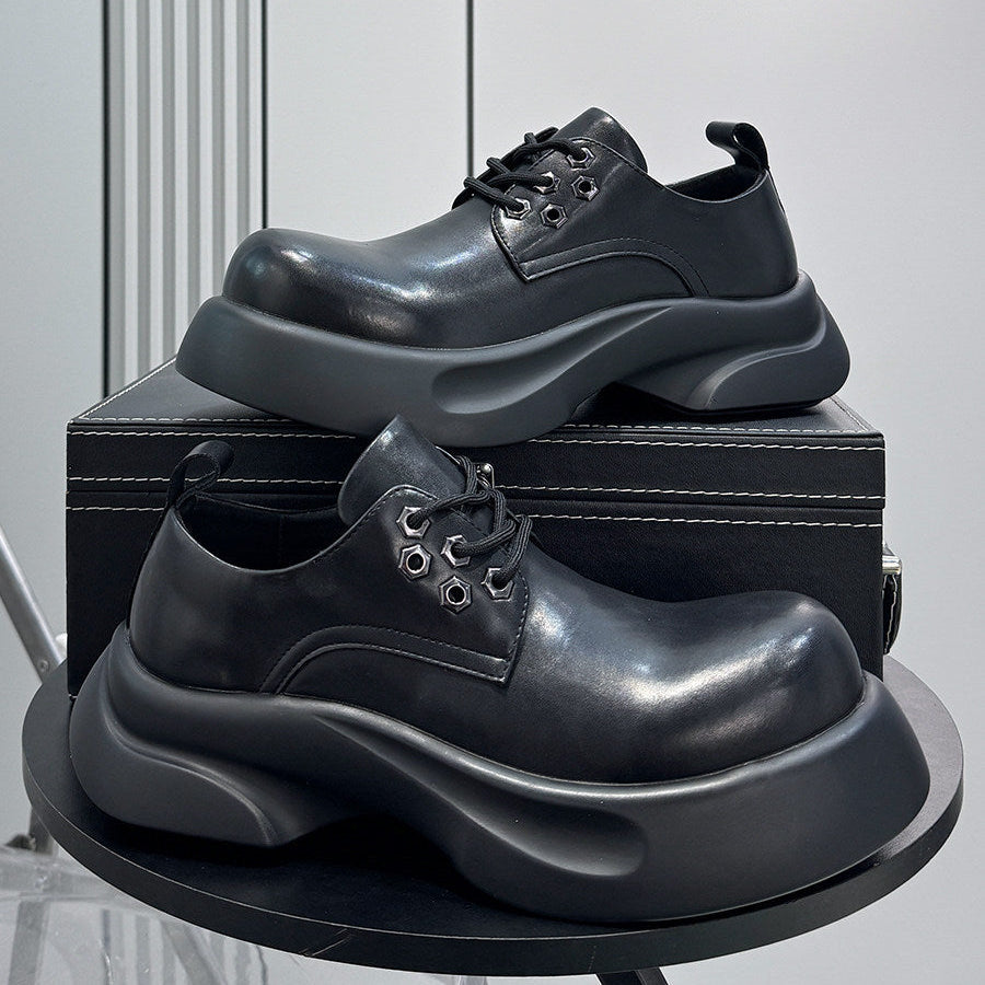 Platform Height Increase Round Toe Sneakers