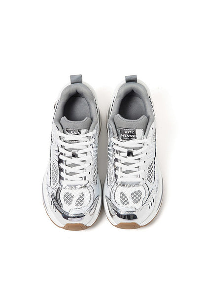 Retro Silver Dad Sneakers