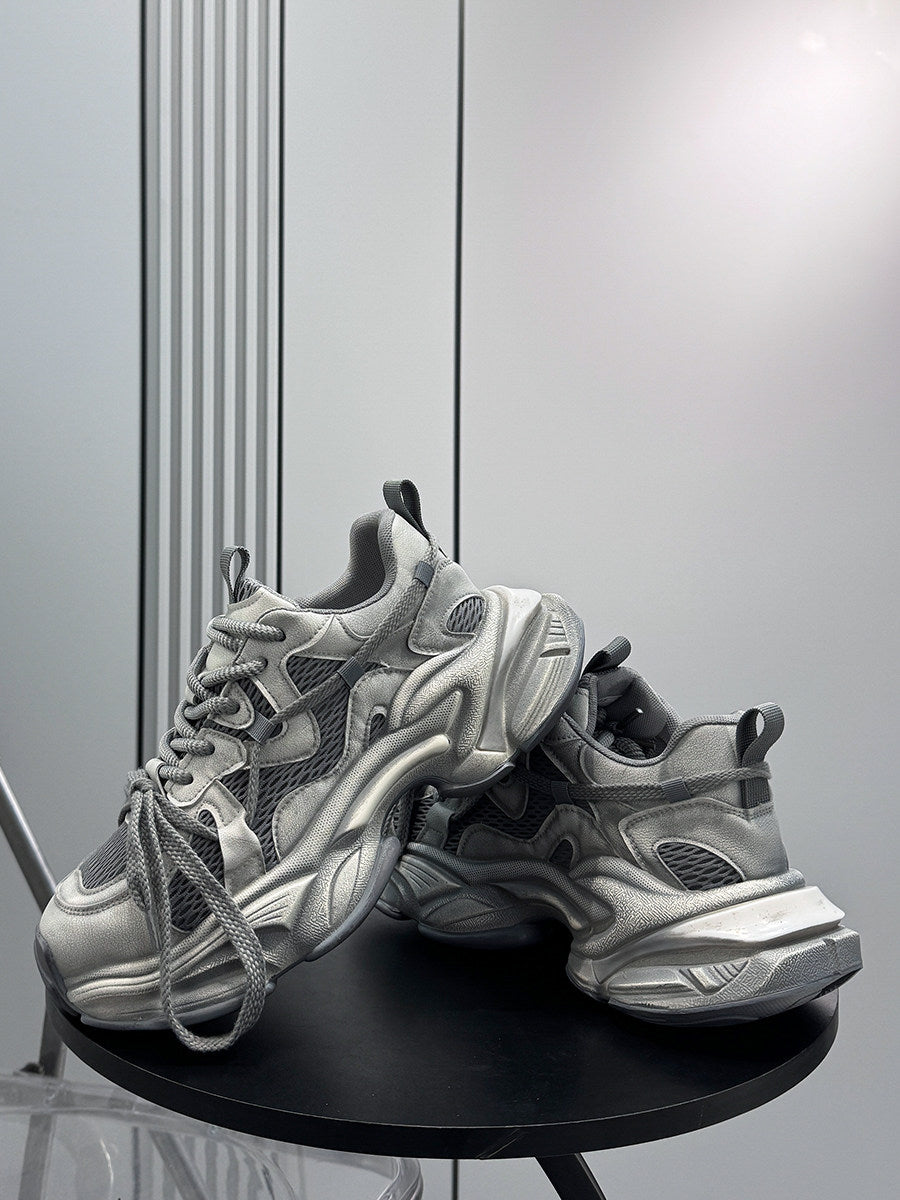 Mesh Panel Chunky Sole Sneakers