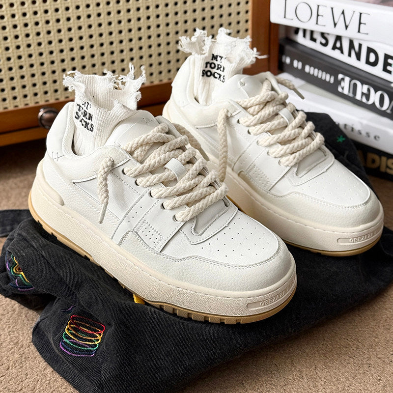 Chunky Platform Sneakers with Rope Laces
