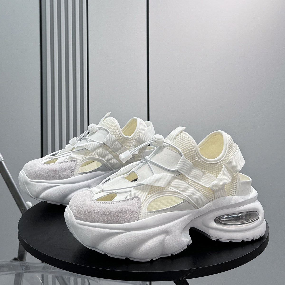 Breathable Cutout Mesh Platform Sneakers WN24800