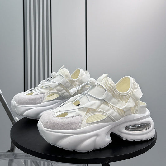 Breathable Cutout Mesh Platform Sneakers