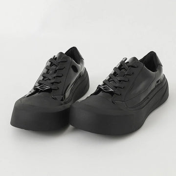 Thick Sole Lace-Up PU Leather Shoes