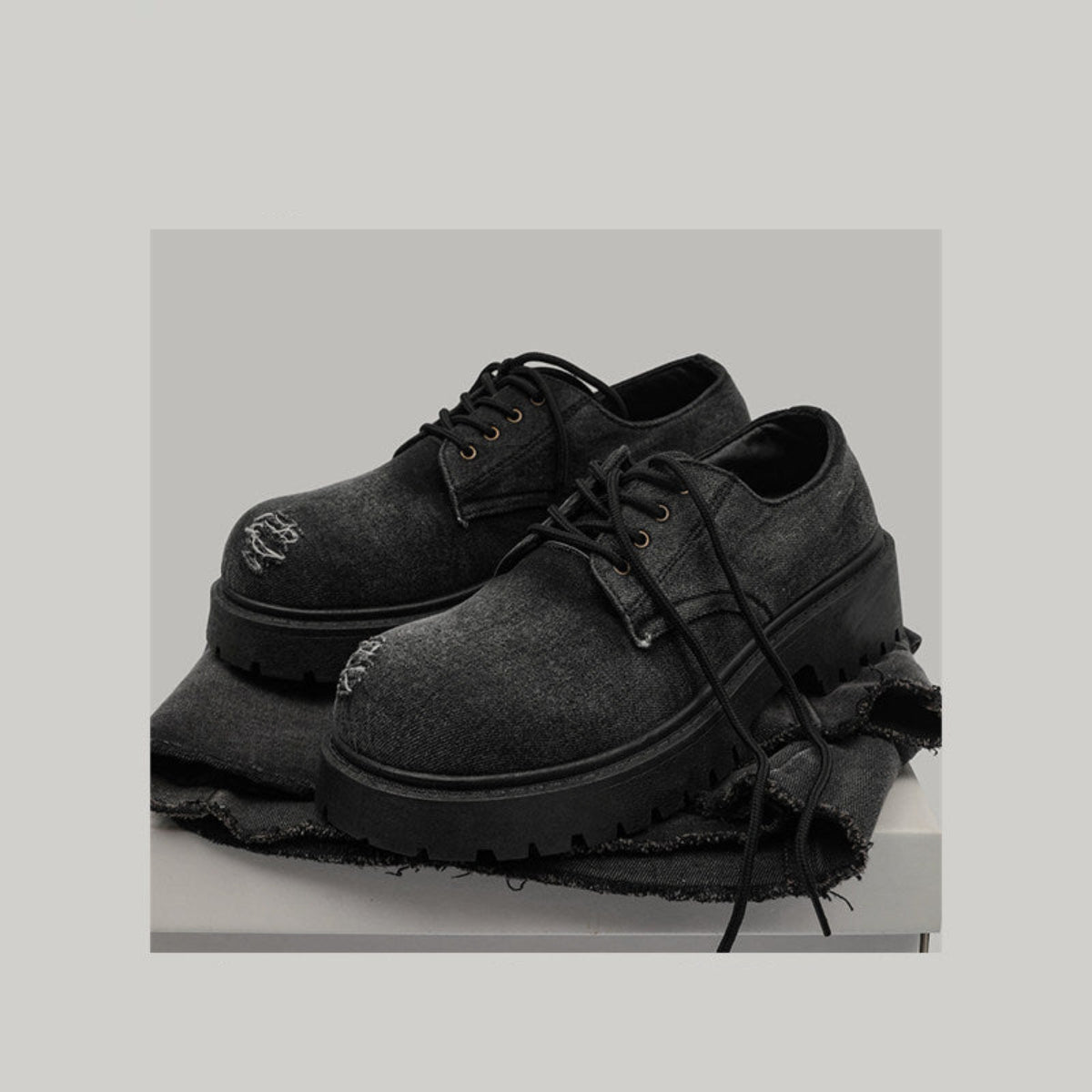 Cartoon Embossed Platform PU Leather Shoes WN23540