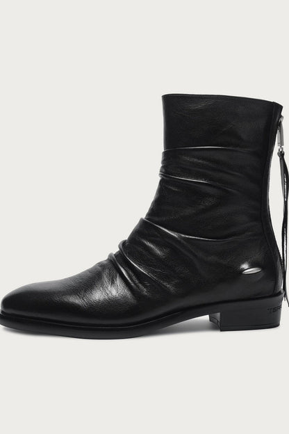 Wrinkled Horsehide Chelsea Boots