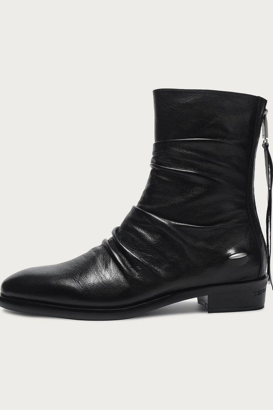 Wrinkled Horsehide Chelsea Boots