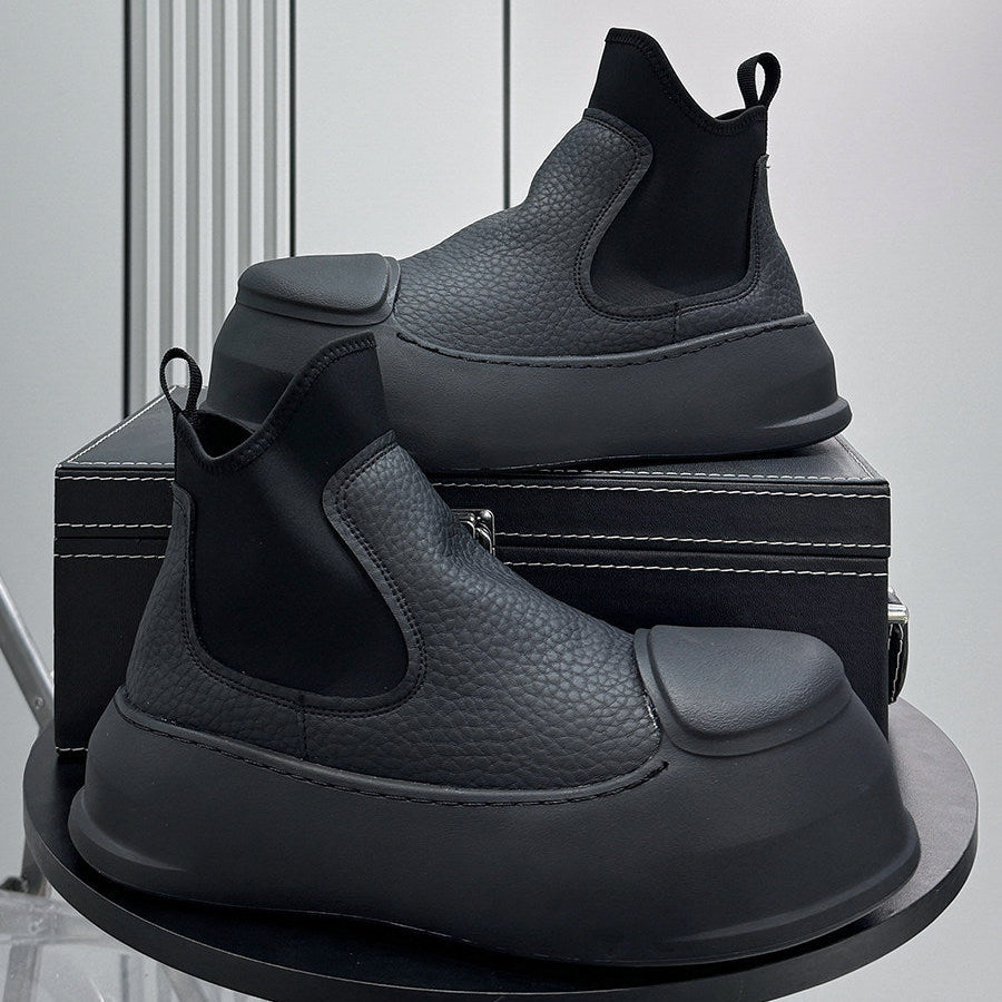 Side Gore Platform Chunky Sole Short Boots