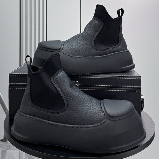 Side Gore Platform Chunky Sole Short Boots