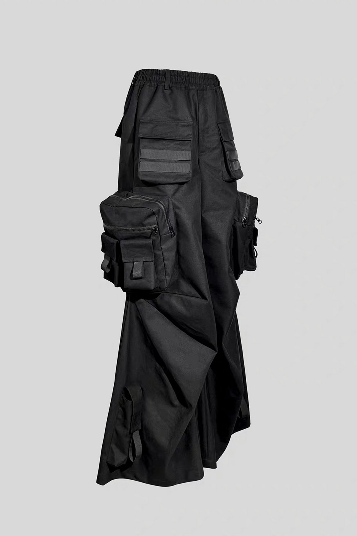 VANGUARDIA Multi-Pocket Flare Cargo Pants