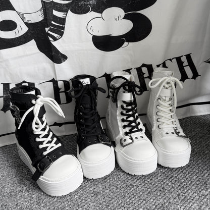 Punk Canvas Platform Sneaker Boots