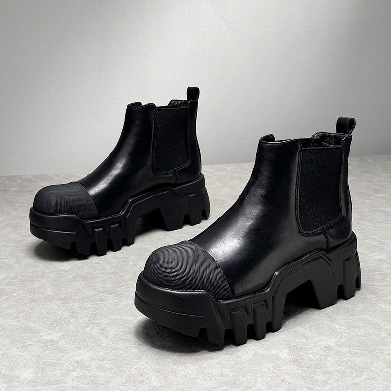 Side Gore Platform Thick Sole Short Boots
