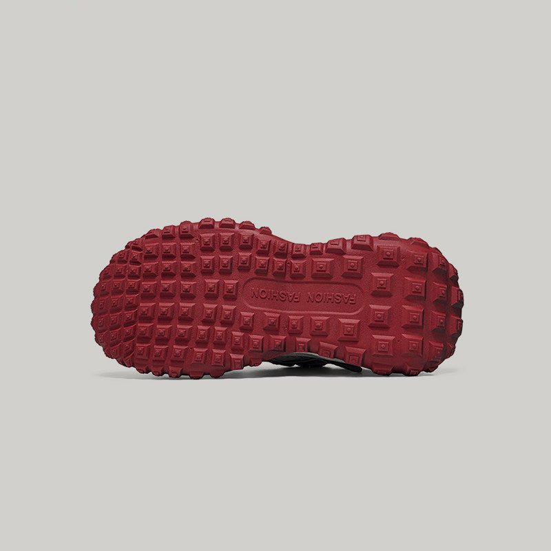Color-Block Panel Trail Chunky Lace-Up Sneakers