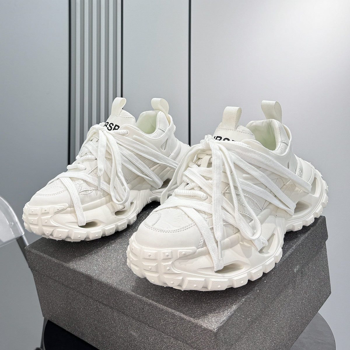 Thick Sole Lace-Up Sneakers