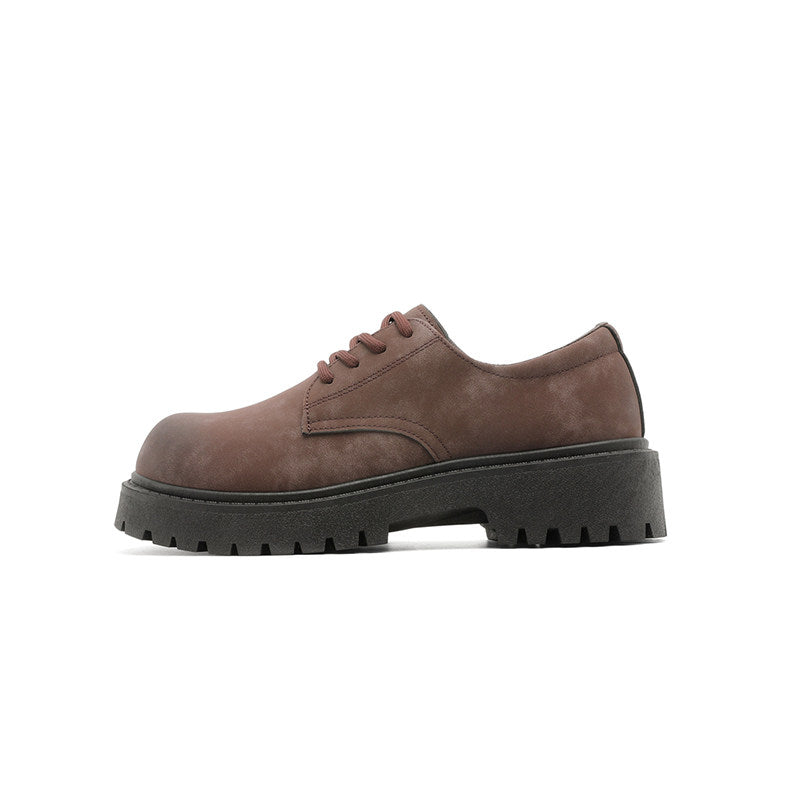 Matte Chunky Sole Lace-Up Shoes