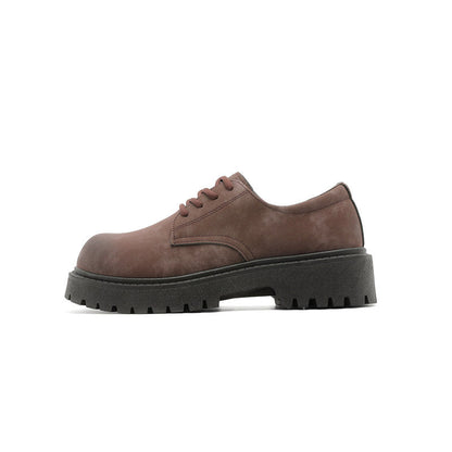 Matte Chunky Sole Lace-Up Shoes