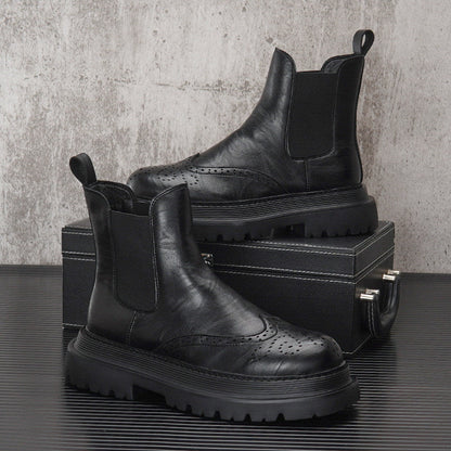 Platform Lug Sole Chelsea Boots