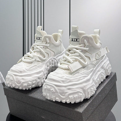Strap Mesh Platform Chunky Sole Sneakers