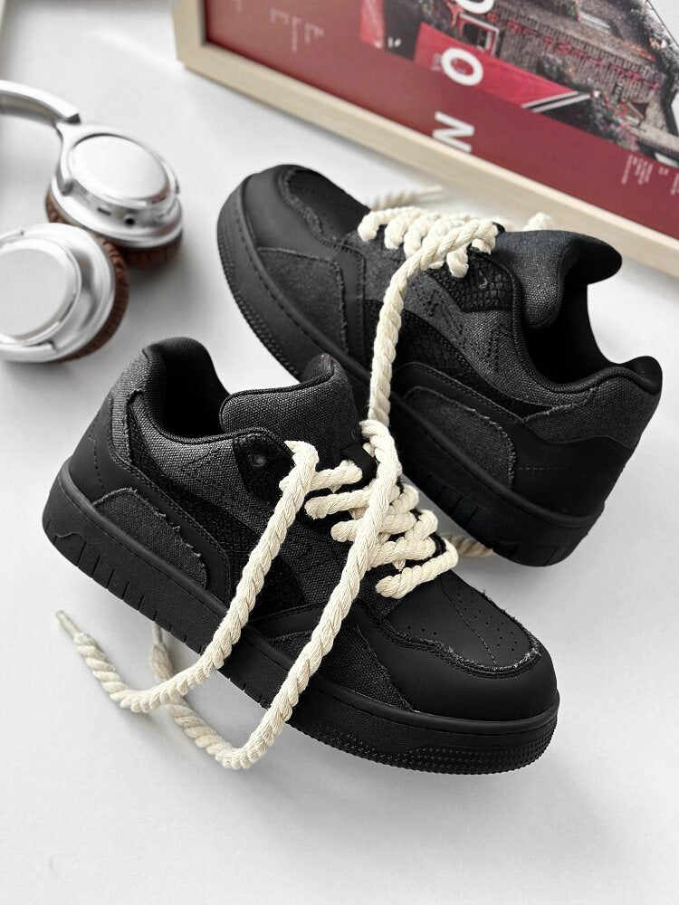 Rope Lace Platform Sneakers