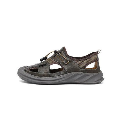 Cut-Out Mesh Panel Slip-On Sandals WN23463