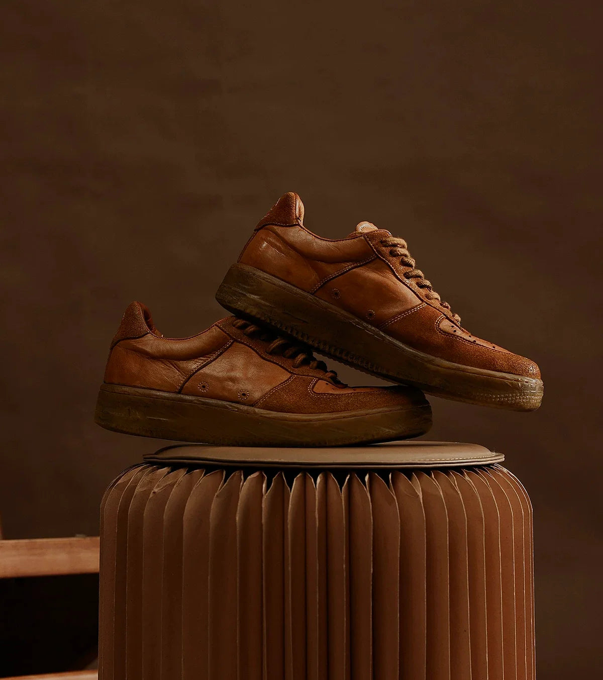 Heritage Distressed Leather Sneakers