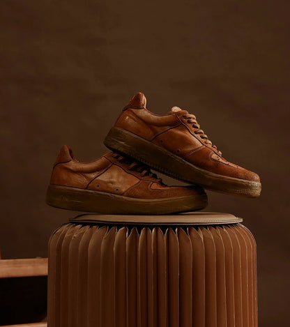 Heritage Distressed Leather Sneakers