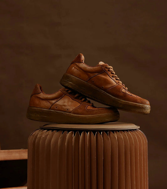 Heritage Distressed Leather Sneakers