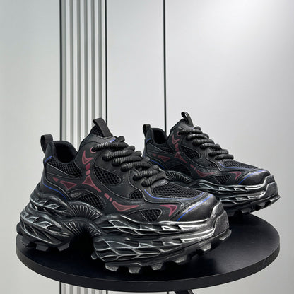 Mesh Panel Chunky Sole Sneakers