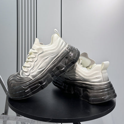 Metallic Gradient Sole Sneakers