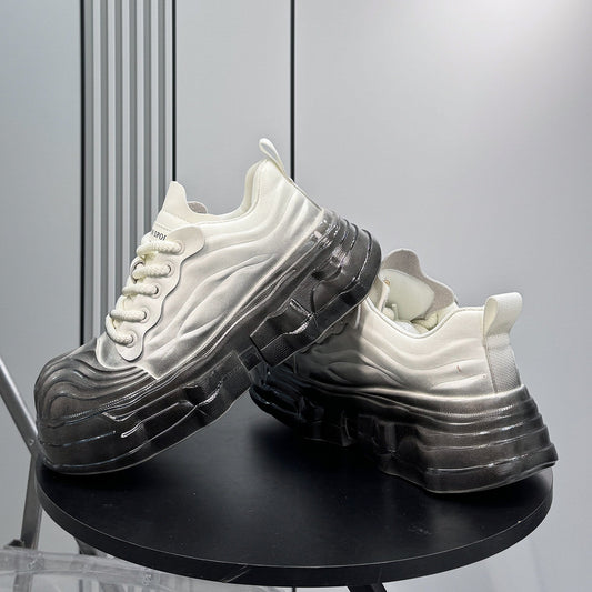 Metallic Gradient Sole Sneakers