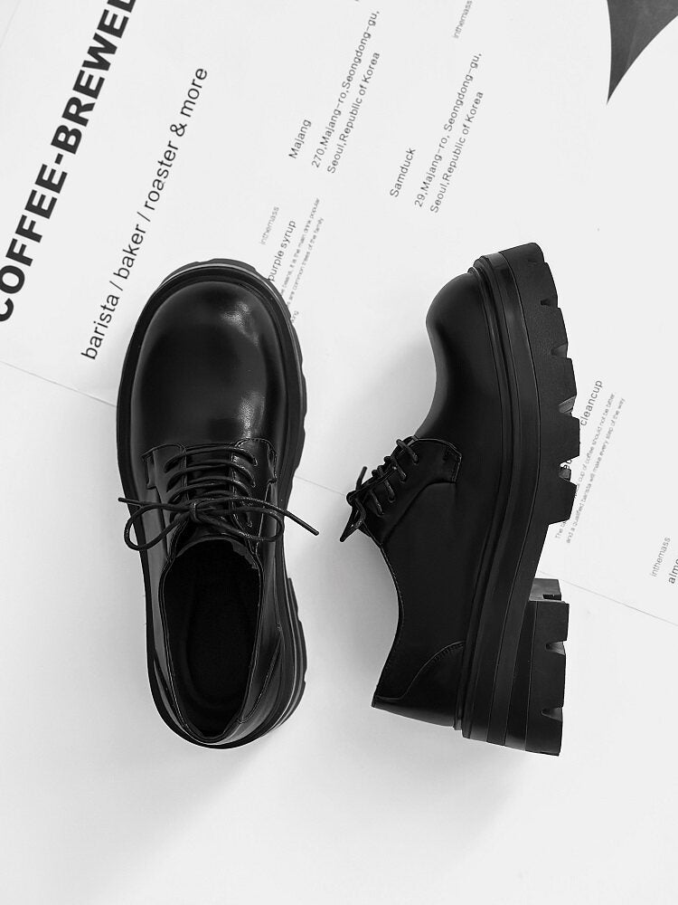 Lace Up Thick Sole Platform Shoes